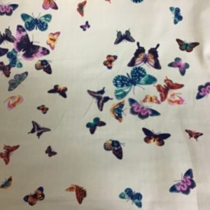 Katoen stof vlinder print