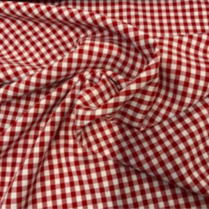 Rood wit ruitje polyester