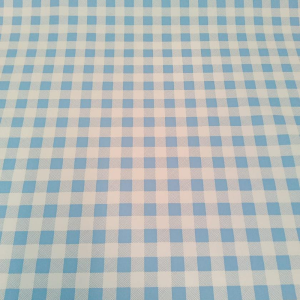 tafelzeil geblokt lichtblauw wit