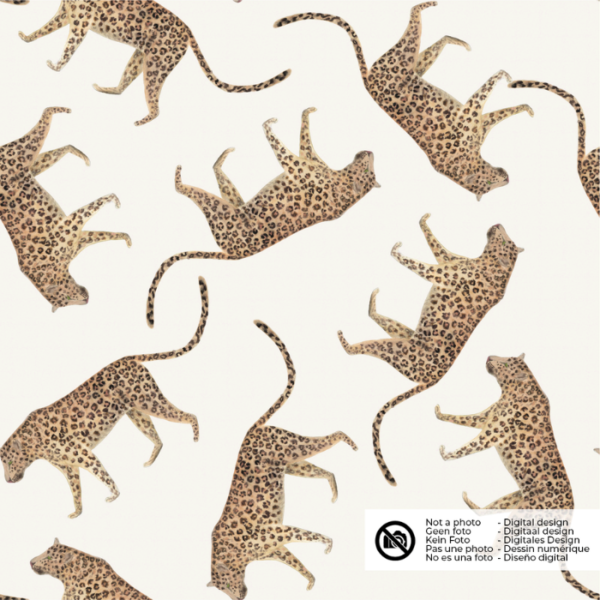Tricot katoen digitale luipaardprint