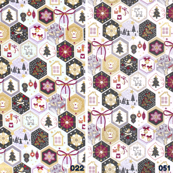 Kerststof poplin katoen patchwork