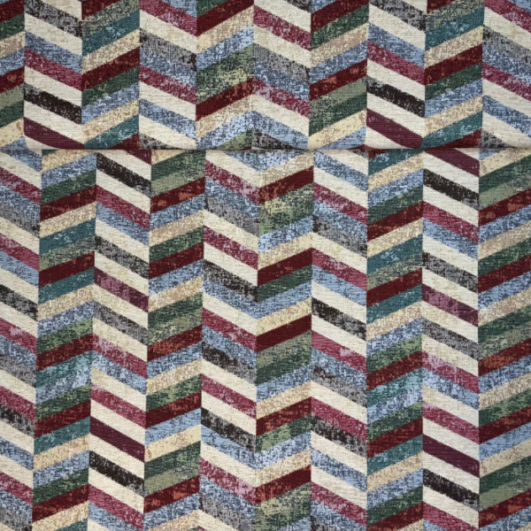 Gobelin meubelstof zigzag patchwork
